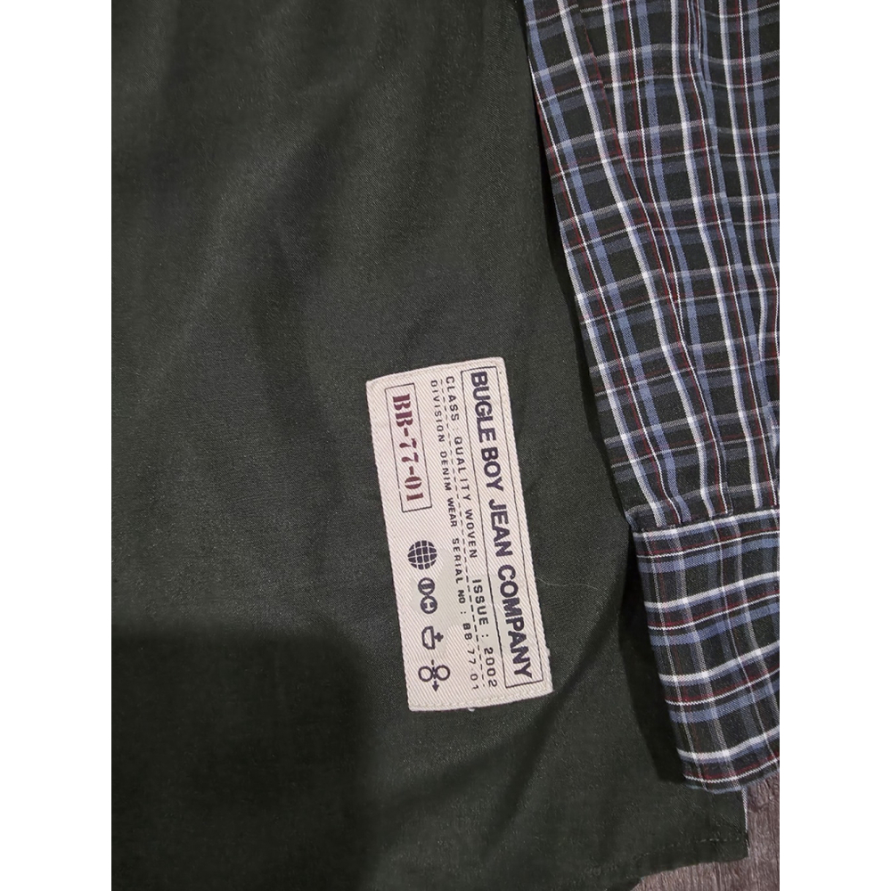 Vintage Bugle Boy Button Up Green Shirt Men's Size Medium - Picture 3 of 8